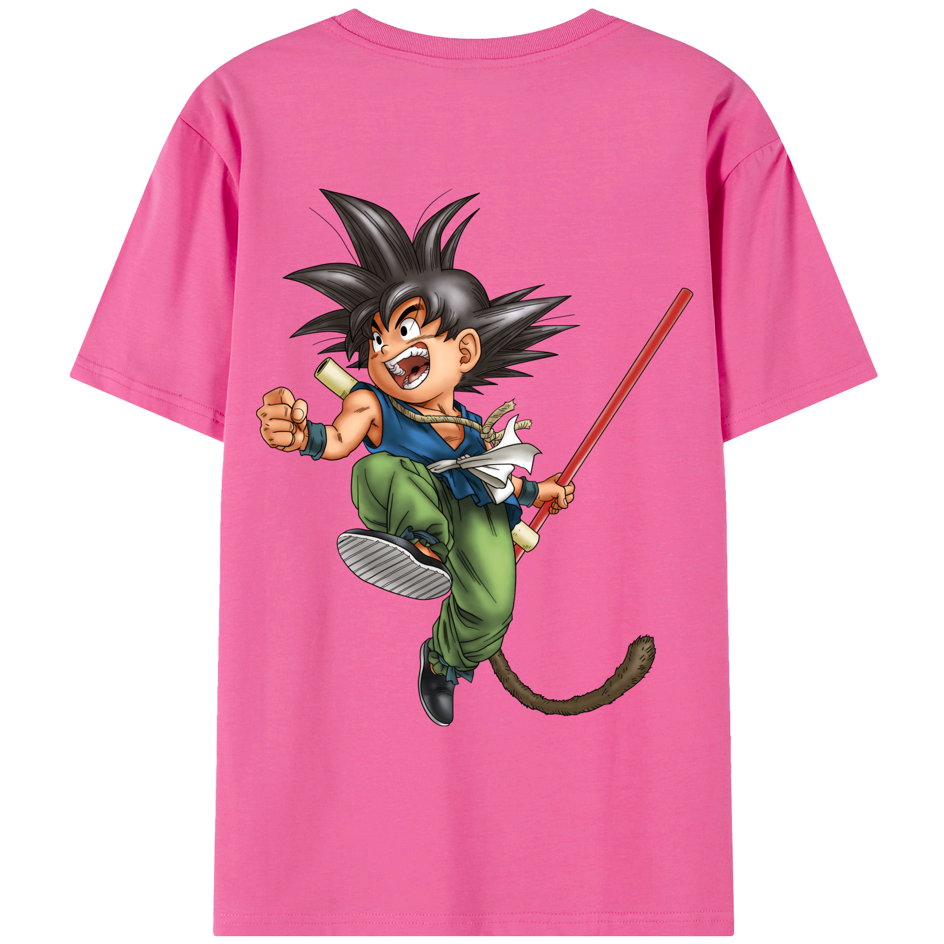 （画像用） ドラゴンボール 孫悟空（そん ごくう）Son Goku カカロット DRAGON BALL Kakarotto レディース半袖Tシャツ(バックプリント)
